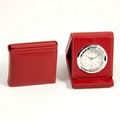 Alarm Clock - Red Leather